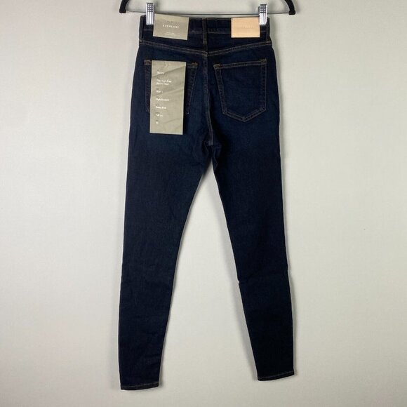 Everlane The High Rise Skinny Jeans Womens 23T 23 Tall Blue Dark Wash Stretch - Picture 5 of 12
